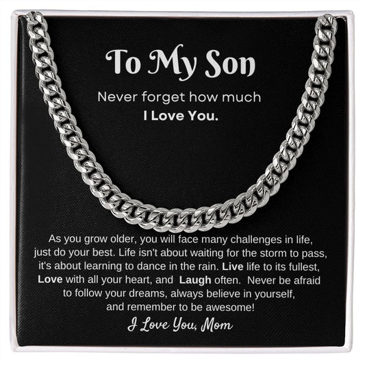 To My Son / Never Forget I Love You (Cuban Link Chain)