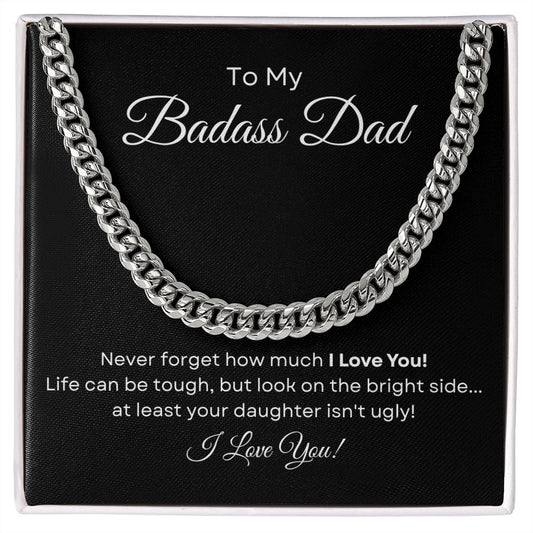 Badass Dad / I Love You (Cuban Link Chain)