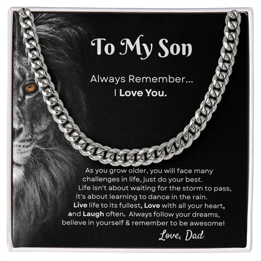 To My Son / Love With All Your Heart (Cuban Link Chain)