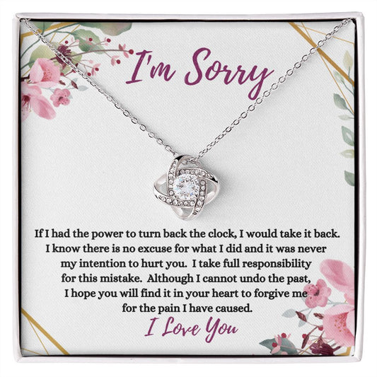I'm Sorry / Forgive Me (Love Knot Necklace)