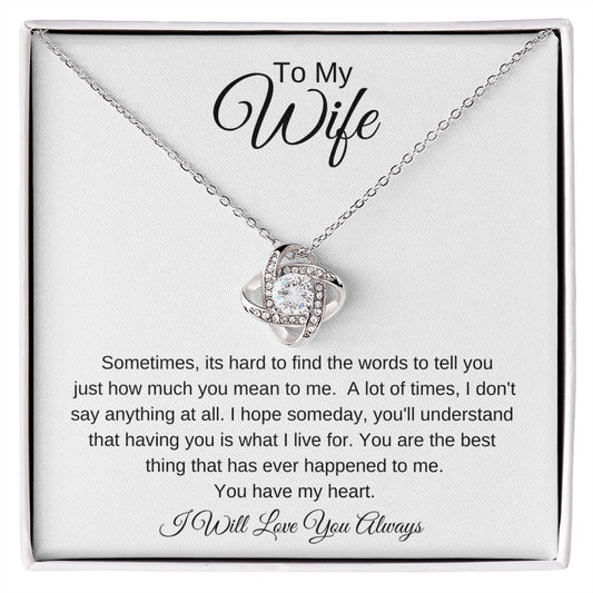 To My Wife / How Much You Mean To Me (Love Knot Necklace)