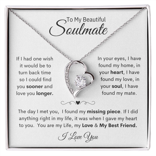 To My Beautiful Soulmate / In Your Heart (Forever Love Necklace)